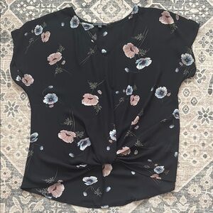 Floral Black Women's Top